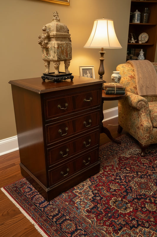 Vintage Walnut Drinks Cabinet, Desk, Hifi, Record, Storage, Bedside