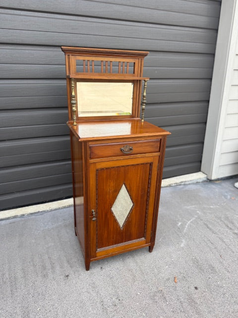 Vintage Kauri Nightstand Cabinet or a Wooden Music Cabinet