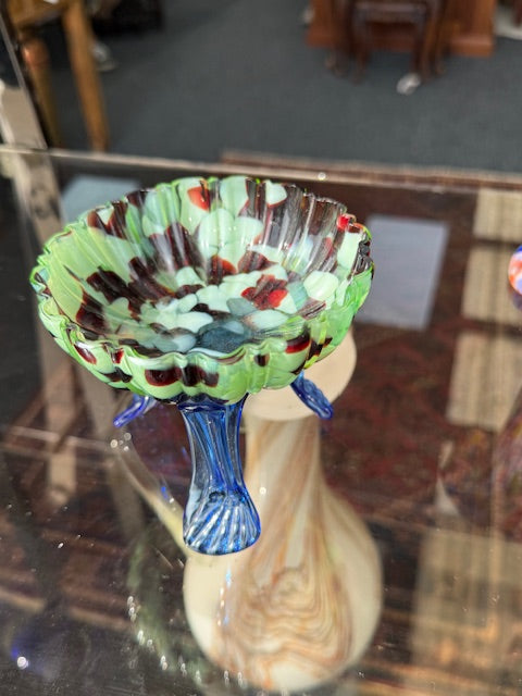 1930's Franz Welz Art Deco Splatter glass bowl