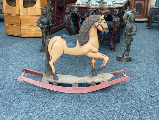 Antique Wooden Rocking Horse