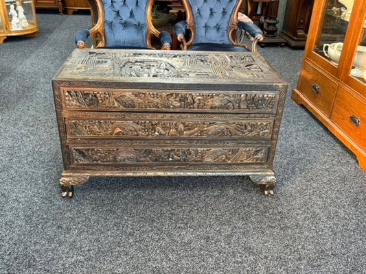 Stunning Vintage one of a kind Handmade Camphor Chest with Drawers