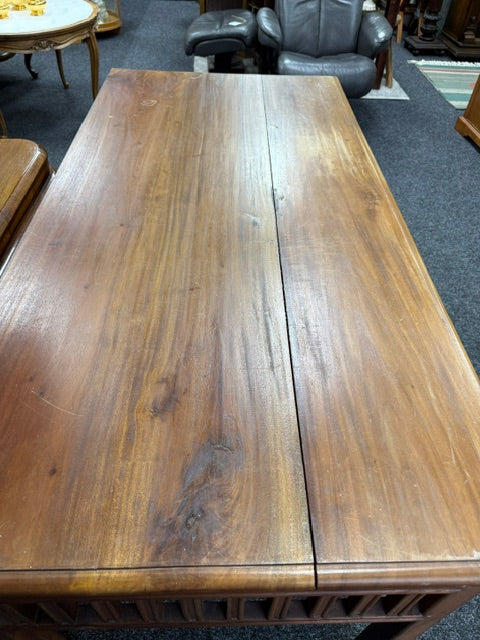 Teak desk or Dining Table with Two Drawers