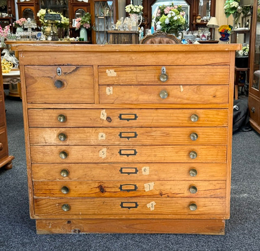 Vintage Architect Plan Chest Drawers