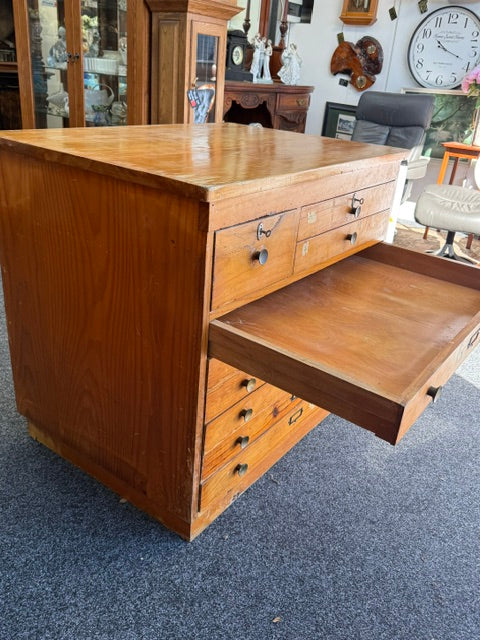 Vintage Architect Plan Chest Drawers