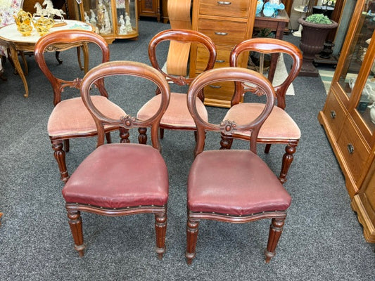 5 Vintage Balloon back chairs