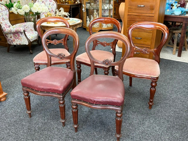 5 Vintage Balloon back chairs