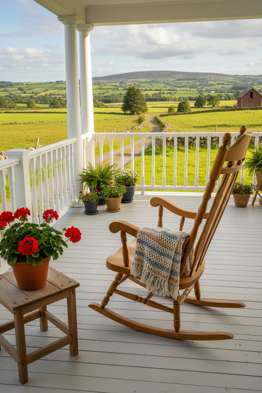 Large Vintage Amish Wooden 20th Century Rocking Chair