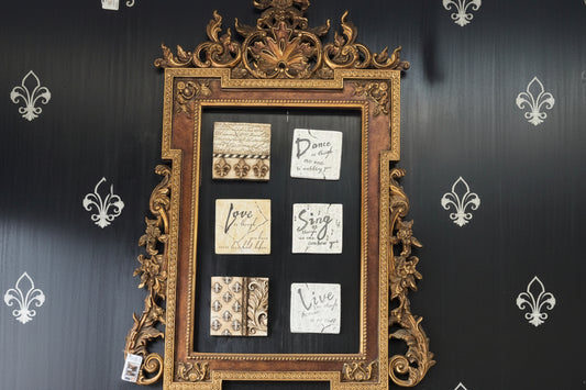 Large Antique French Louis XlV Gilt Frame Movie Prop