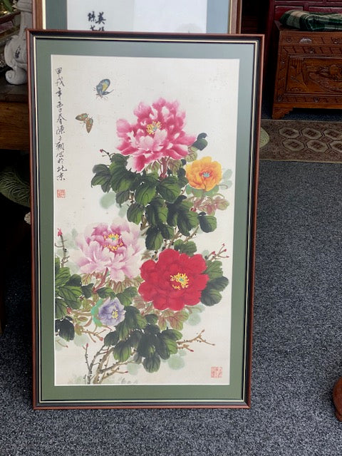 A Gorgeous Pair of Large Chinese Silk Embroidery