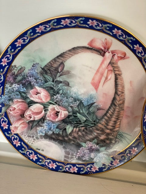 6x Lena Liu Floral Display Plates