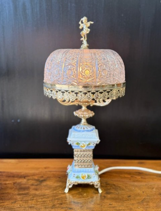 A Pair of Vintage Capodimonte Lamps-Price for both