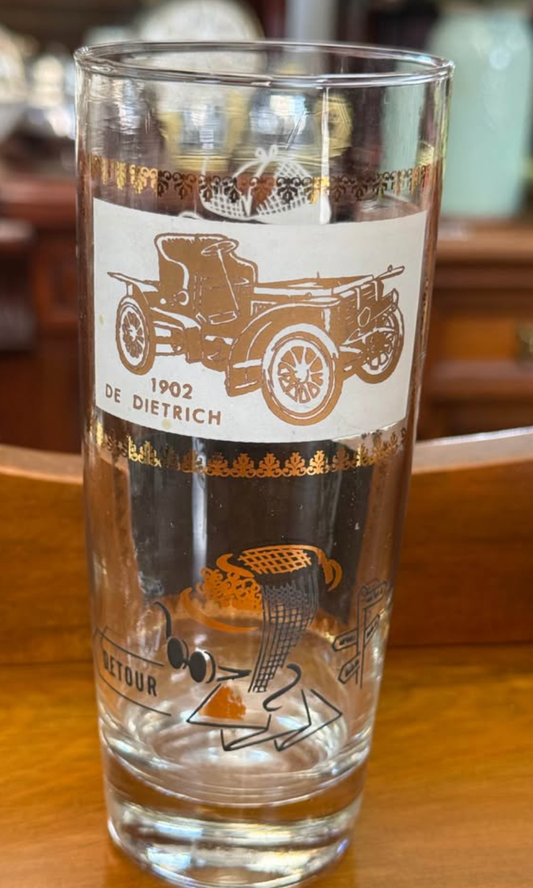 5x Vintage Cars Glasses