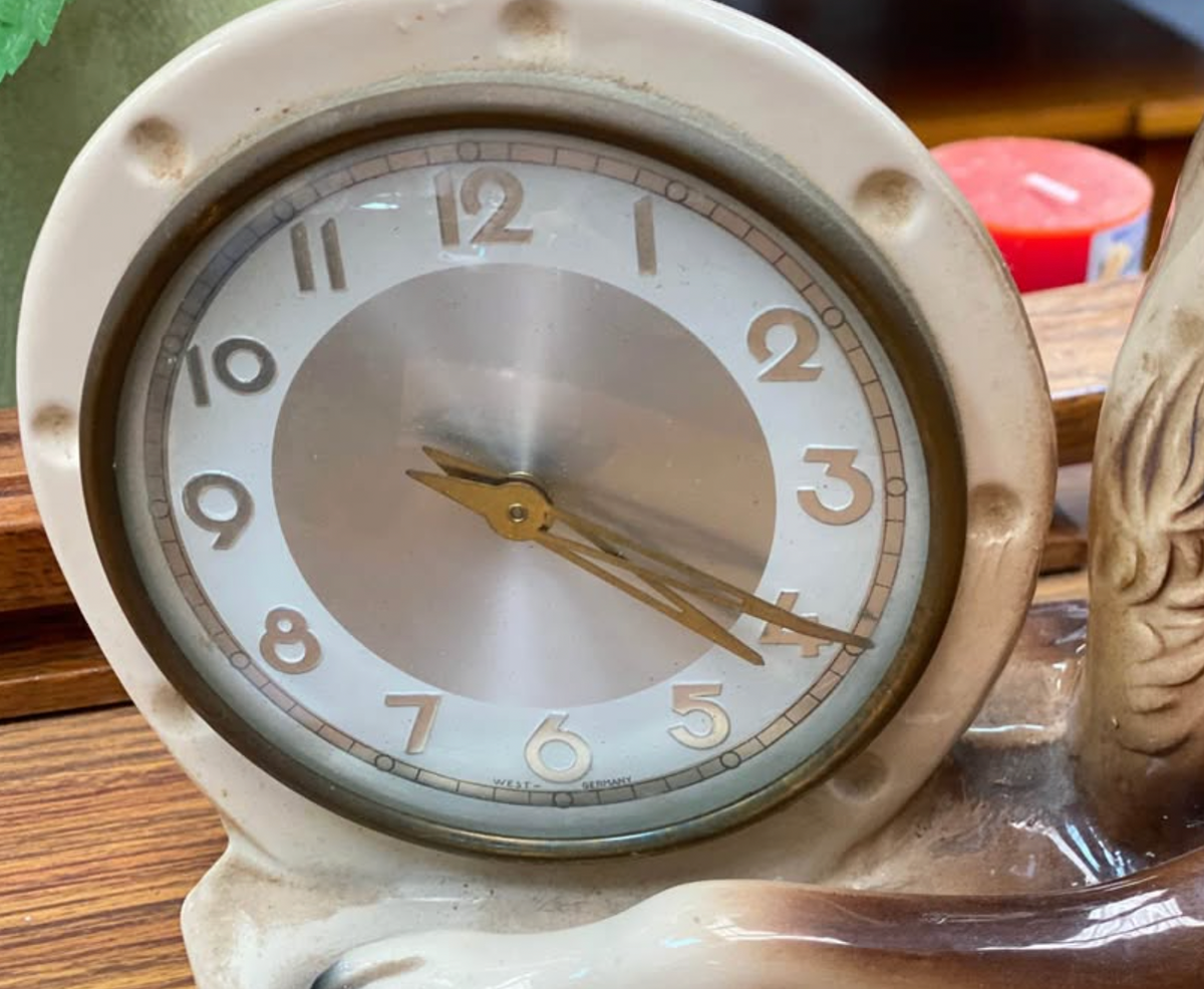 Large Super cool West German dog clock