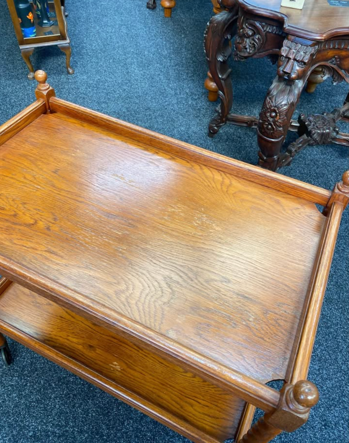 A Vintage Barley Twist Tea Trolley