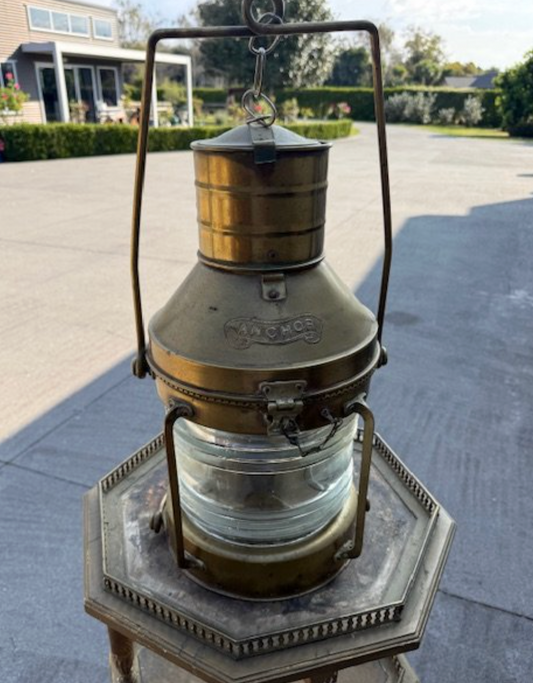 Antique Brass Marine Anchor Lantern