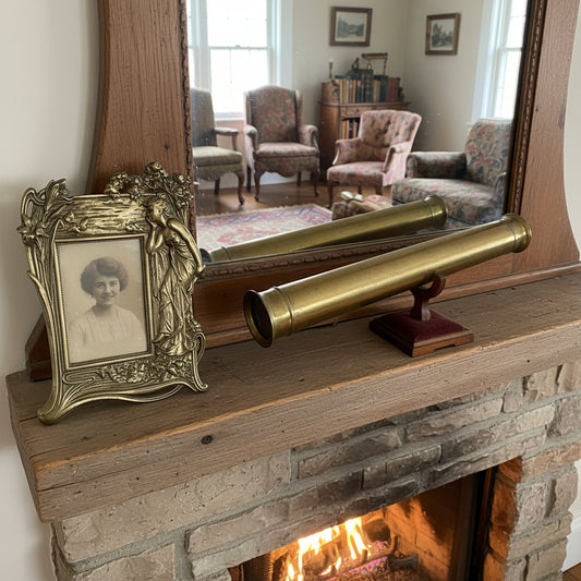 Large Heavy Brass Frame-Art Nouveau