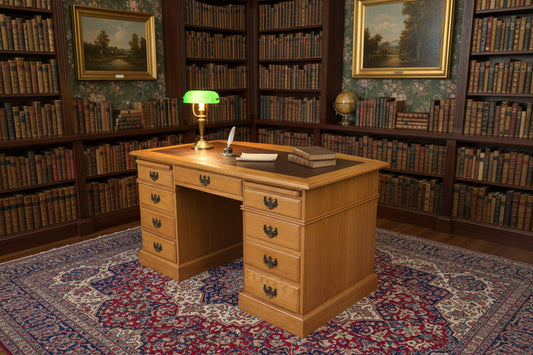Quality made Solid Oak Bankers Desk
