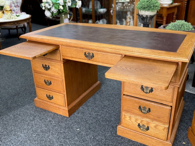 Quality made Solid Oak Bankers Desk