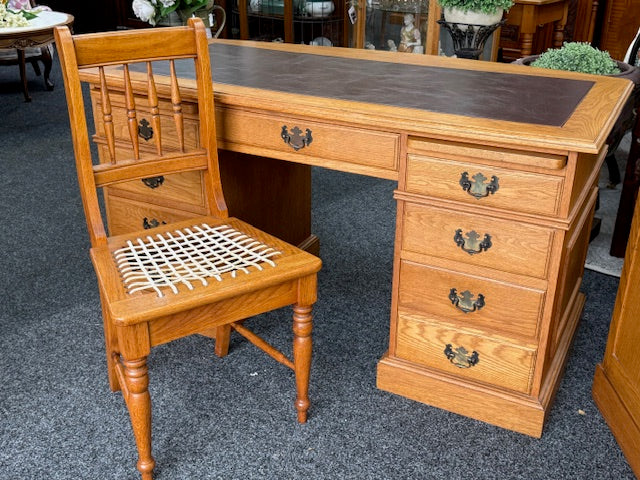 Quality made Solid Oak Bankers Desk
