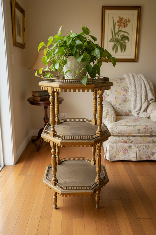 Vintage Plant stand or Display cabinet