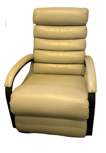LaZyboy Anika Cream Leather Rocker Recliner