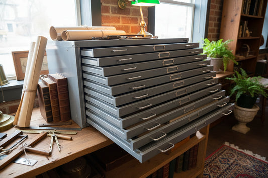 Vintage A1 10 Drawer Architects planner
