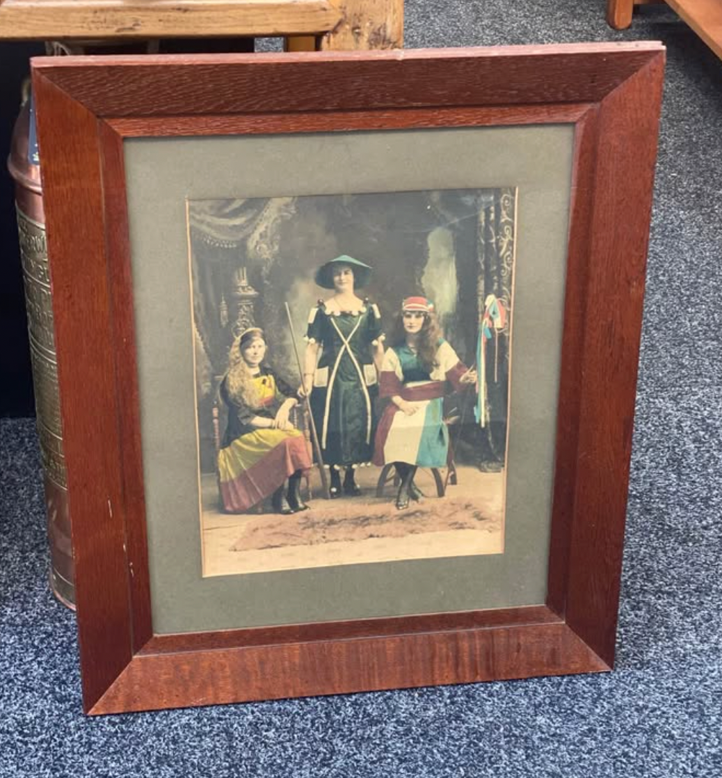 Vintage American Film Colourisation in Oak Frame